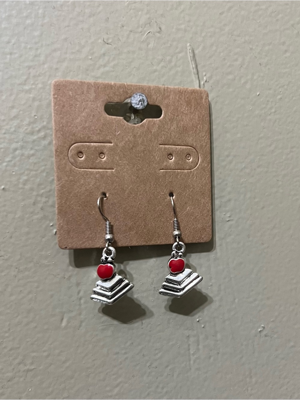 Apple and Books Earrings
